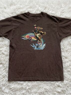 Gildan Western Cowboy Riding Trout Tee